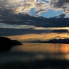 02:00 Uhr morgens zwischen Bodø und den Lofoten in Norwegen