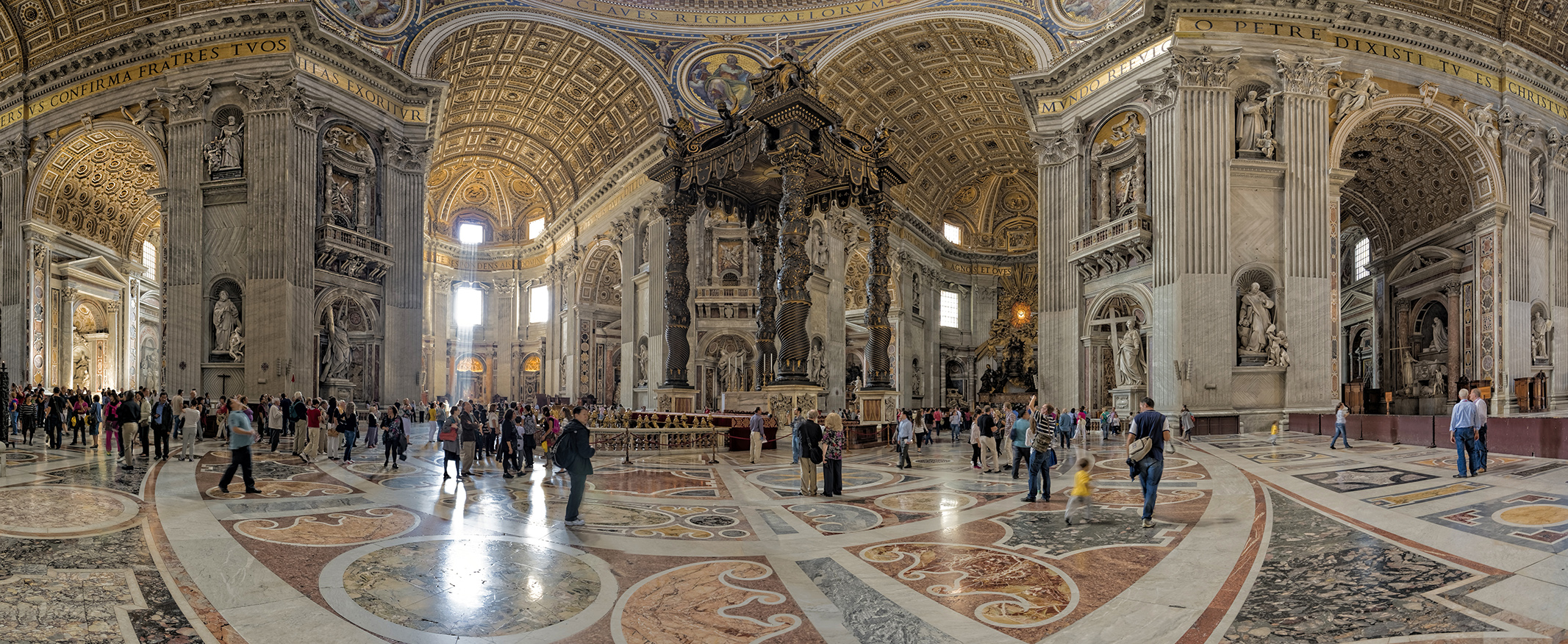 0229K-0233K Petersdom Rom Innen Panorama