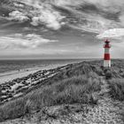 0283K-0288K Sylt Ellenbogen Panorama mit Leuchtturm sw col 