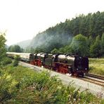 03 001 und 01 137 am Hönebacher Tunnel Strecke Bebra-Eisenach