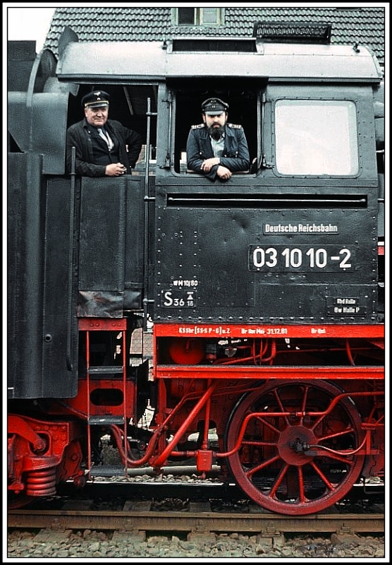 03 1010 Onkel Rudi und Ralf 28.02.1982 Jungfernfahrt als Kohlelok