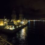 03:00 Uhr: Santa Cruz de Tenerife, Hafeneinfahrt