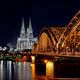 Kln bei Nacht - Klner Dom und Hohenzollernbrcke