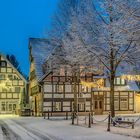 0425R-29R altes Heimatmuseum Rinteln beleuchtet Winter