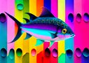 Fish will jump out of the water and fill an artist's canvas with magic and colour... von Fénis