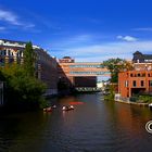 05.08.2012 Leipzig - Plagwitz: die ehemaligen Buntgarnwerke am frisch sanierten Karl-Heine-Kanal