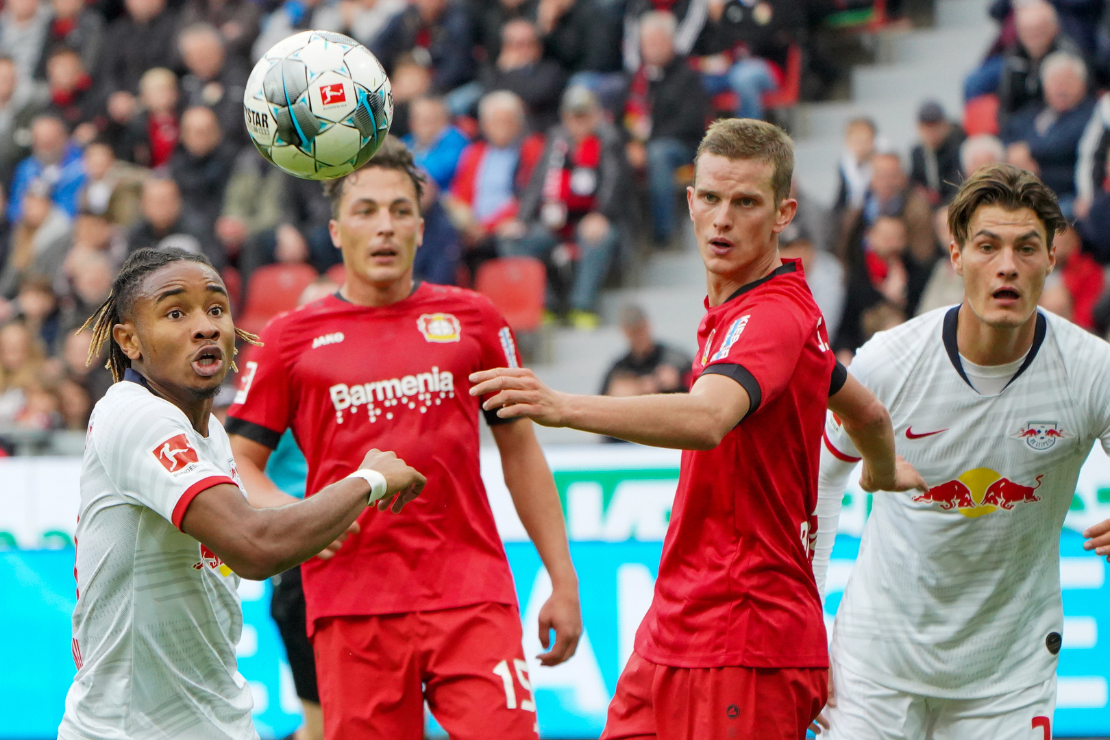 05.10.2019, BayArena, Leverkusen, GER, 1. FBL, Bayer 04 Leverkusen vs. RB Leipzig, Foto & Bild