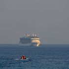 05:45 Uhr am Morgen - Das Kreuzfahrtschiff MS MARINA nimmt Kurs auf Kusadasi (Türkei)