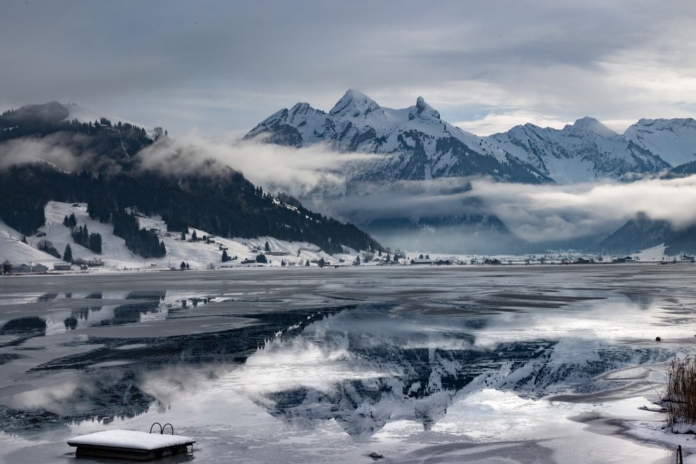 Winter am Sihlsee von Joe Niederberger