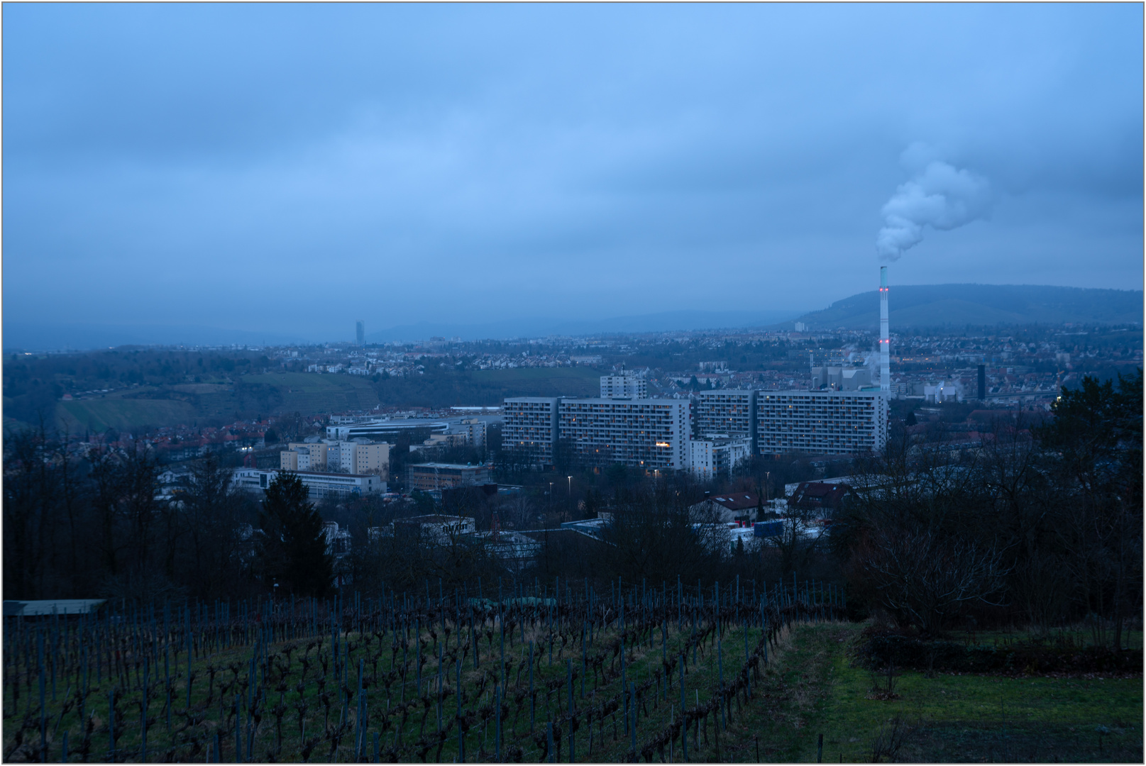 06.01.24 ## Stuttgart bei Nacht - Blick vom Burgholzhof ##