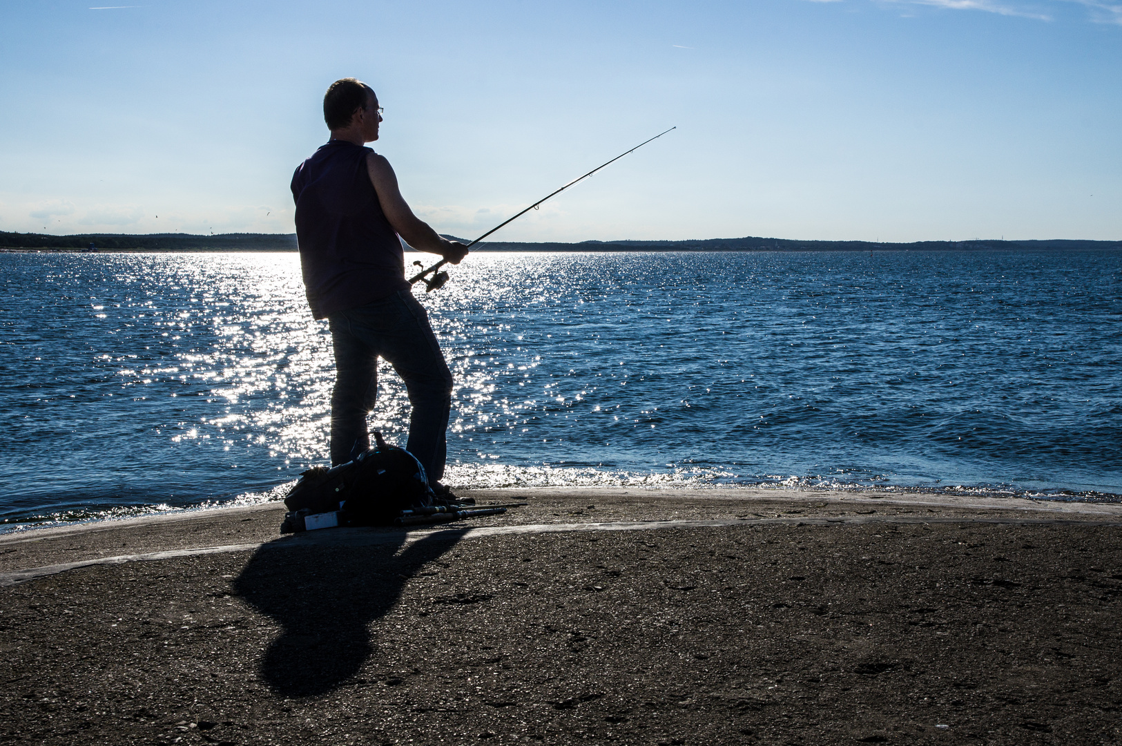 06.07.17 Angler an der Mühlenbake Swinemünde- Stawa Mlyny Swinoujscie groß