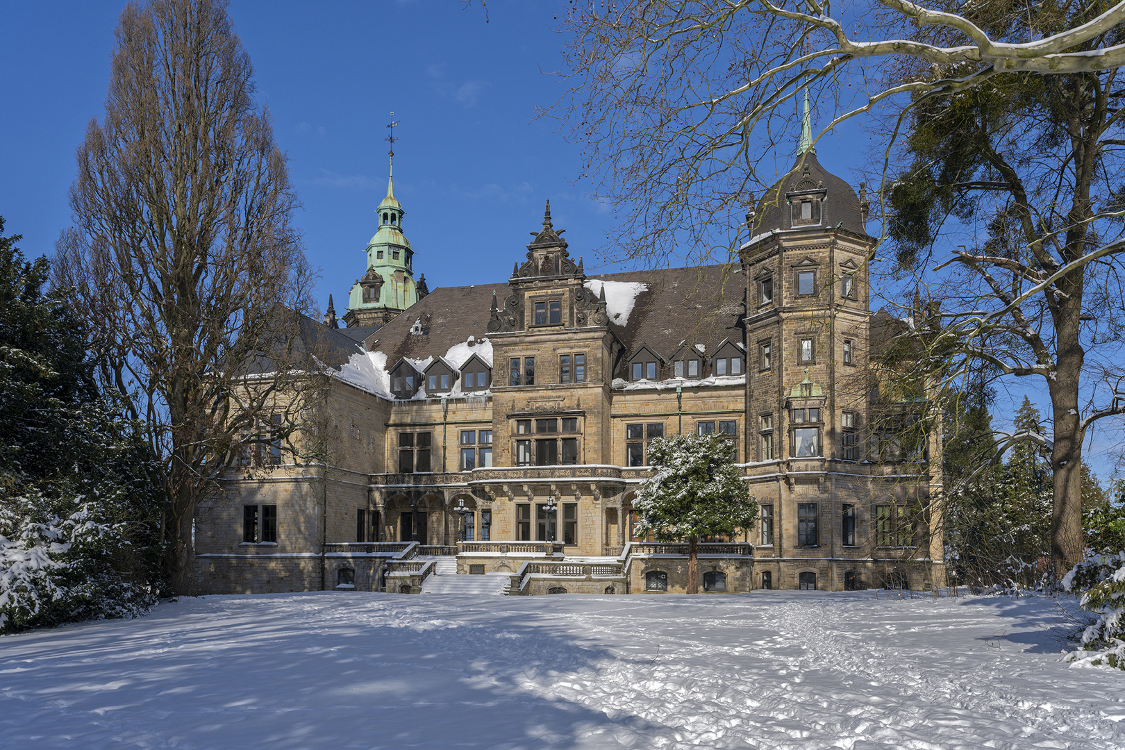 0641TZ Palais Bückeburg Winter Schnee