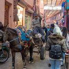 0700R Marrakesch Medina Souks Eselskarre Street