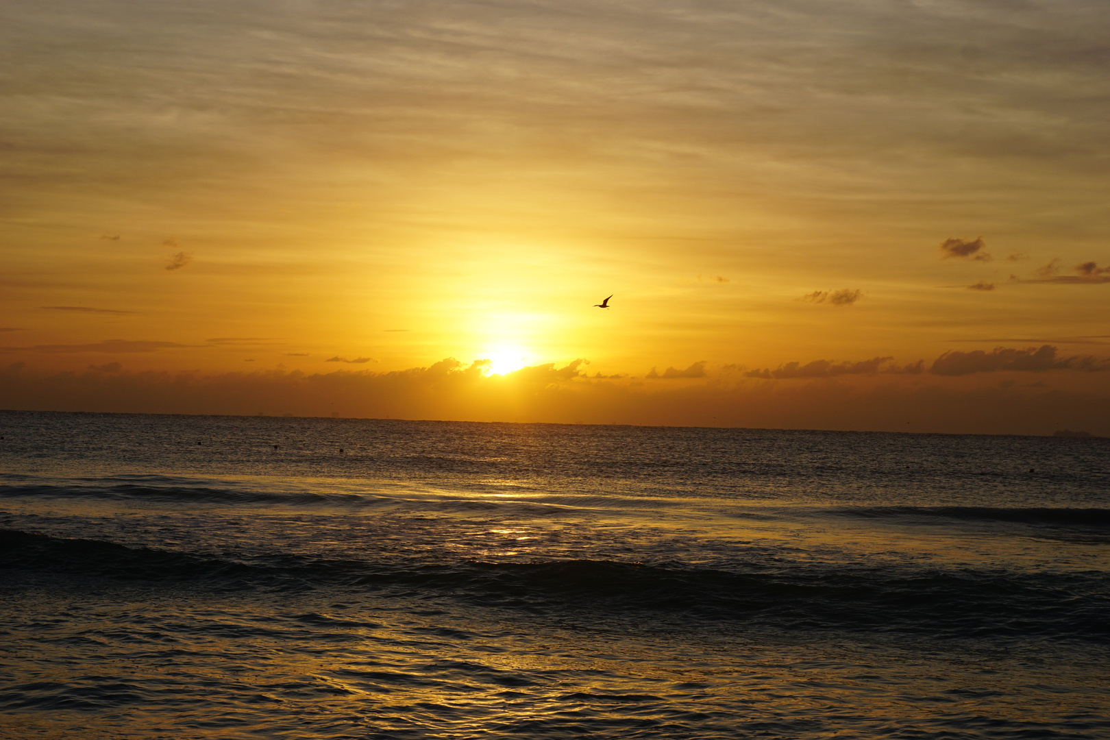 07:12 an der Playa del Carmen