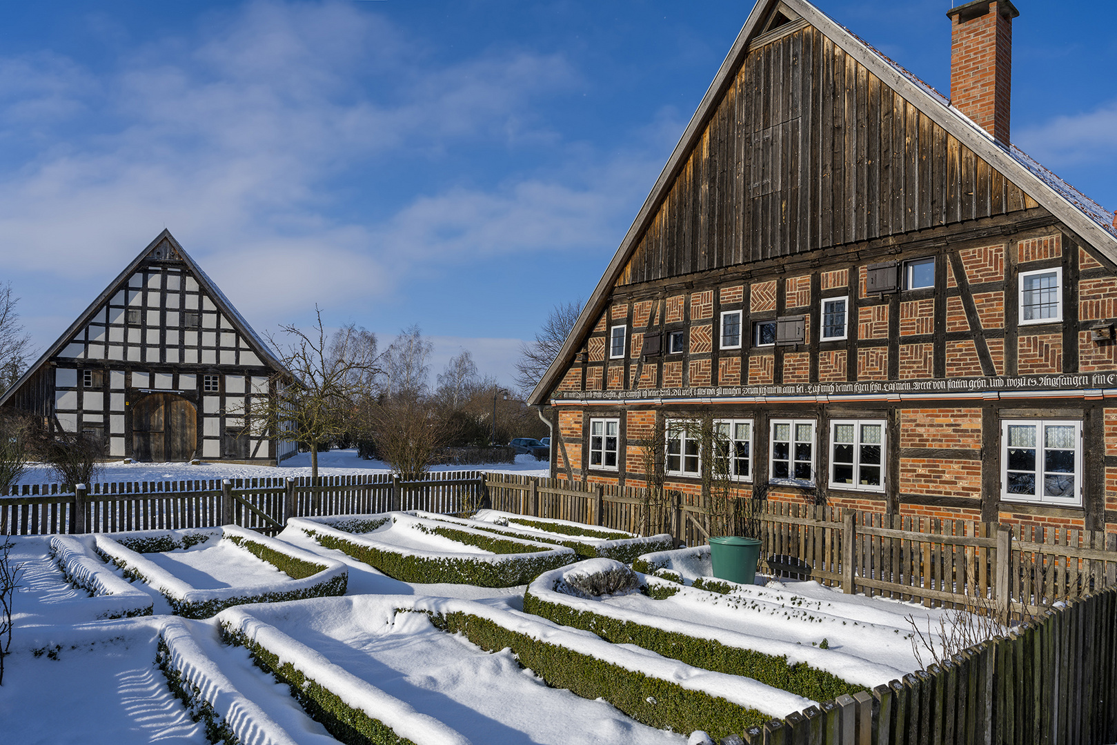 0734TZ Lauenhäger Bauernhaus Winter Schnee