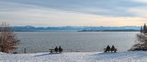 Alpen-Panorama am Starnberger See von Herbie Schneider