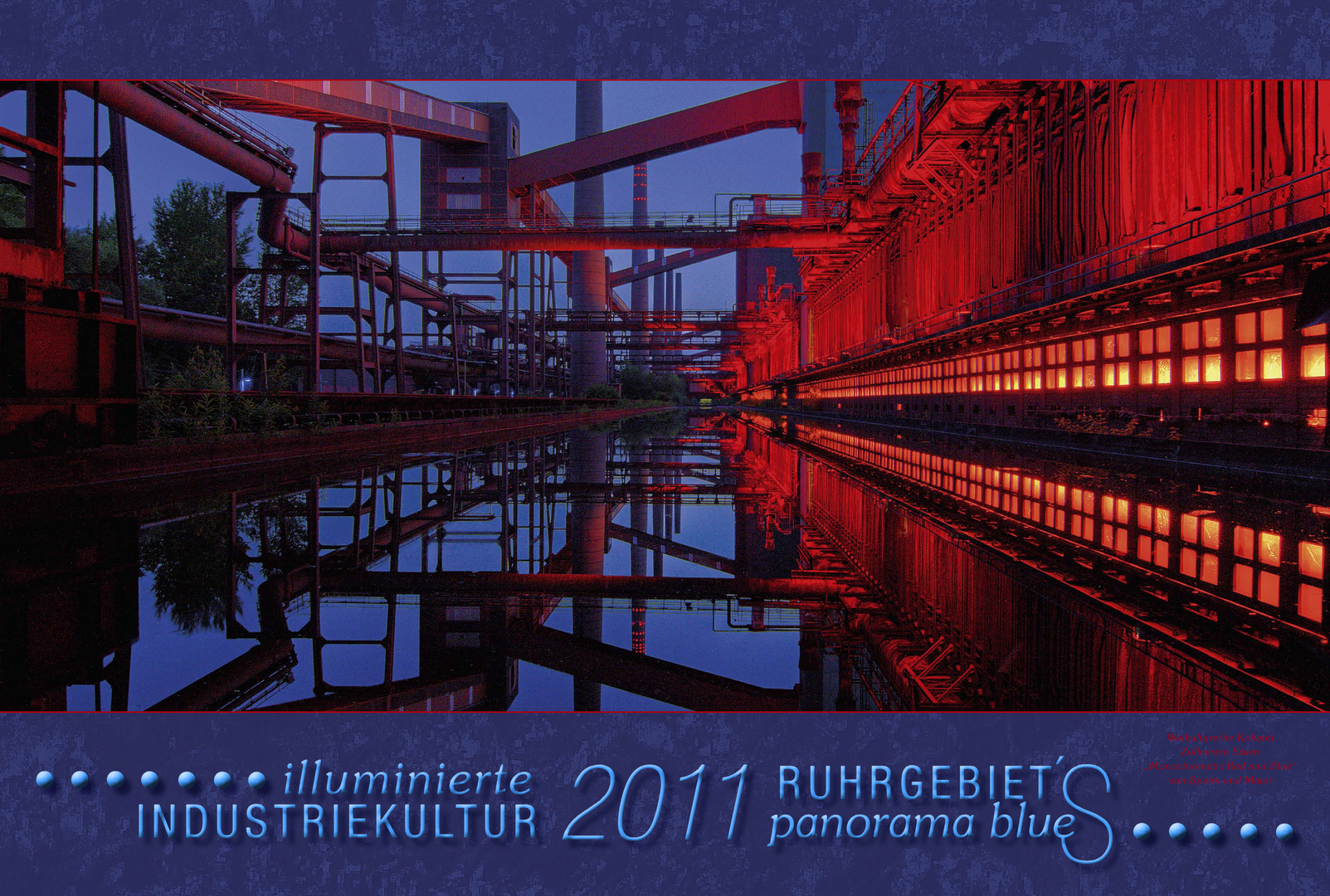 08 Welkulturerbe Kokerei Zollverein Essen -Monochromatic Red and Blue- von Speirs und Major