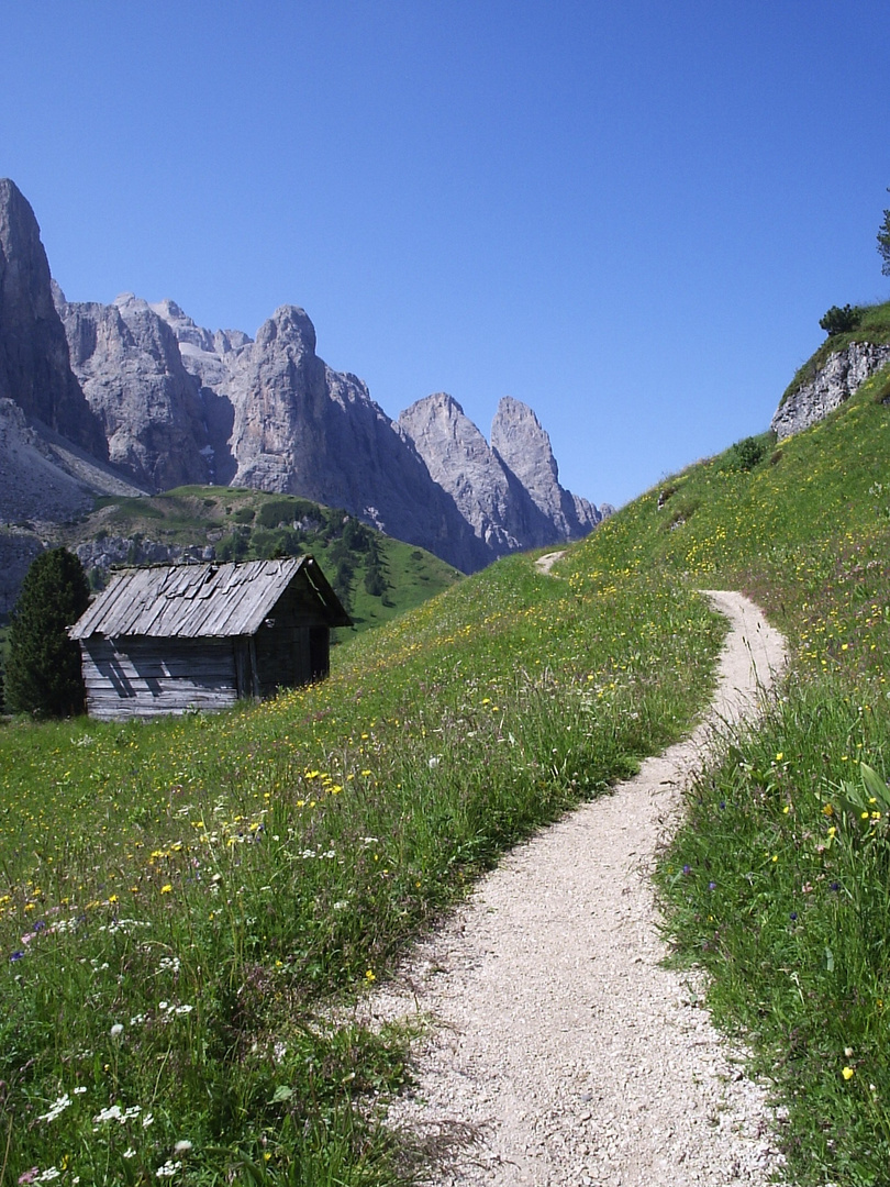 080_80 Wanderweg am Grödner Joch