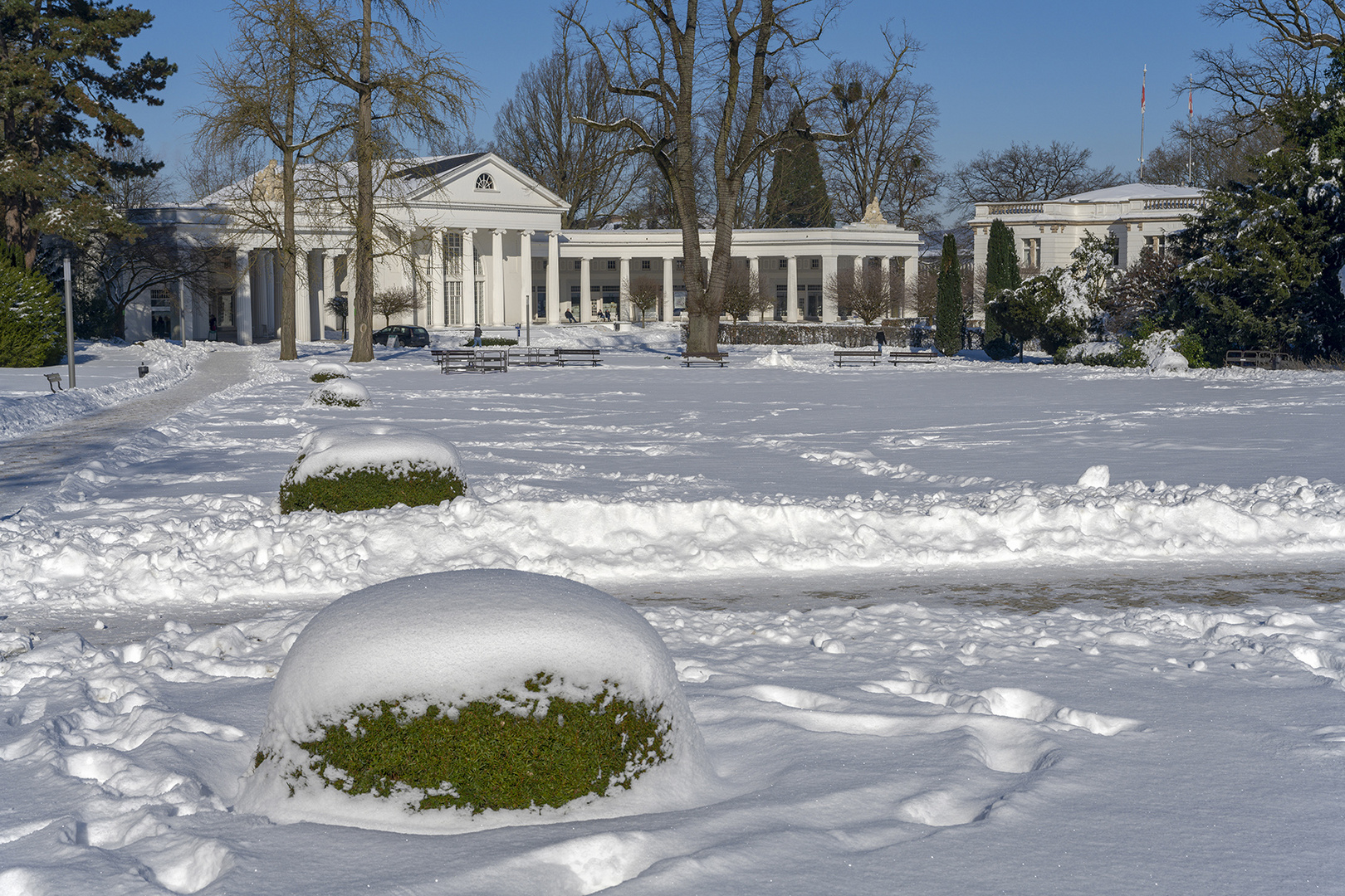 0870T Wandelhalle im Kurpark Bad Oeynhausen Winter