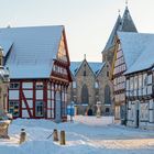 0899T Marktplatz Obernkirchen Winter Schnee