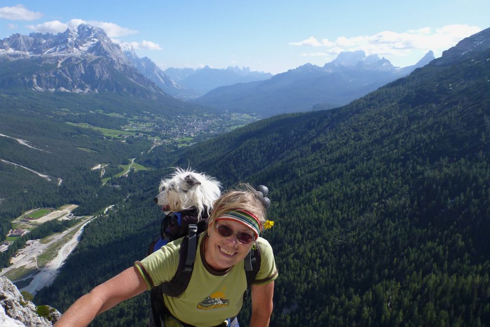 Auf dem Col Rosa Klettersteig von ersat 