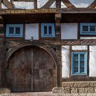 0949SC Fachwerkhaus Rinteln Gasse Fenster und Tür