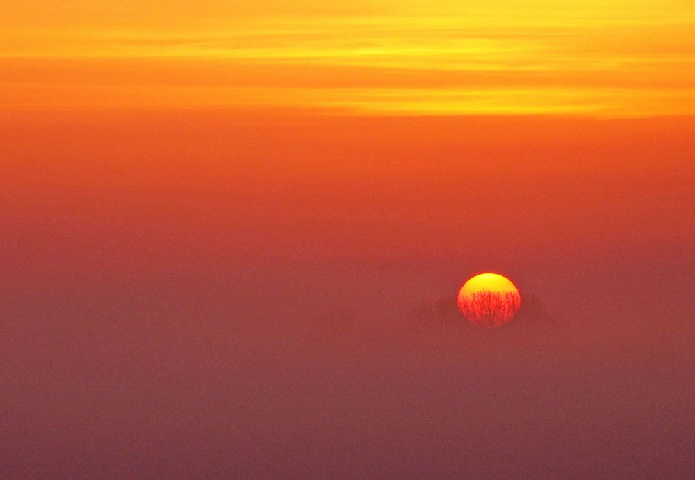 Morgensonne im Nebel von Dr. Klaus Gunkel 