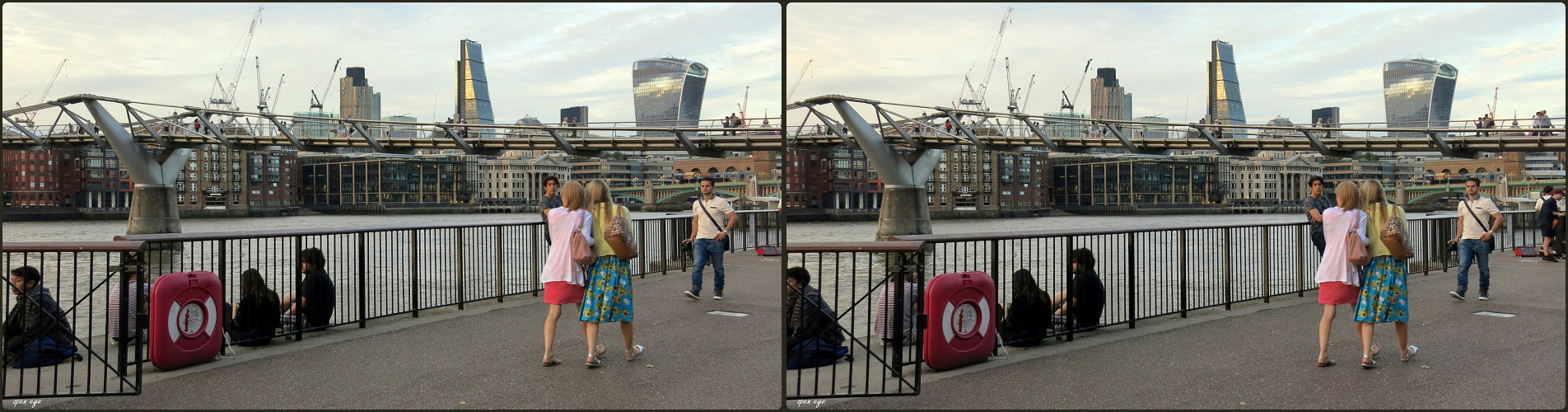 1._ London am Abend / Millenium Bridge / X View