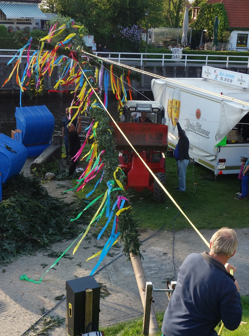 1. Mai 2014: Der "offizielle" Maibaum in Carolinensiel