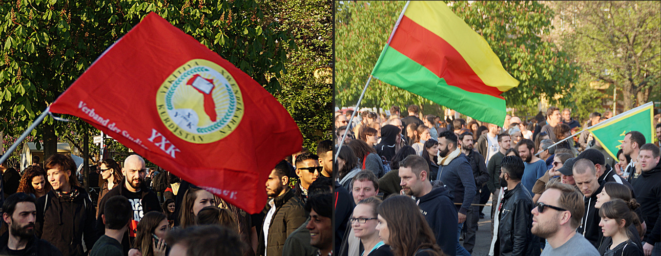 1. Mai in Berlin – die PKK ist auch dabei