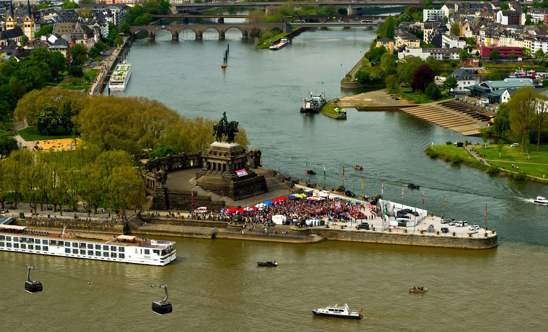 1. Mai, Tag der Arbeit, Demonstration der Gewerkschaften am Deutschen Eck