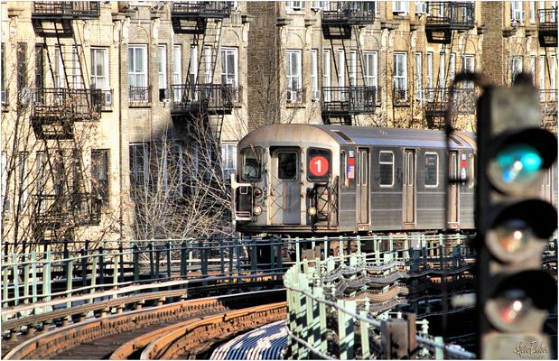 1-Scape No. 20 - Winter Trees, Fire Escapes and a Downtown 1 Train