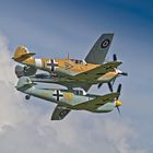 1 * Spitfire - 2 * Buchon - Flying Legends - Duxford - 1 July 2012