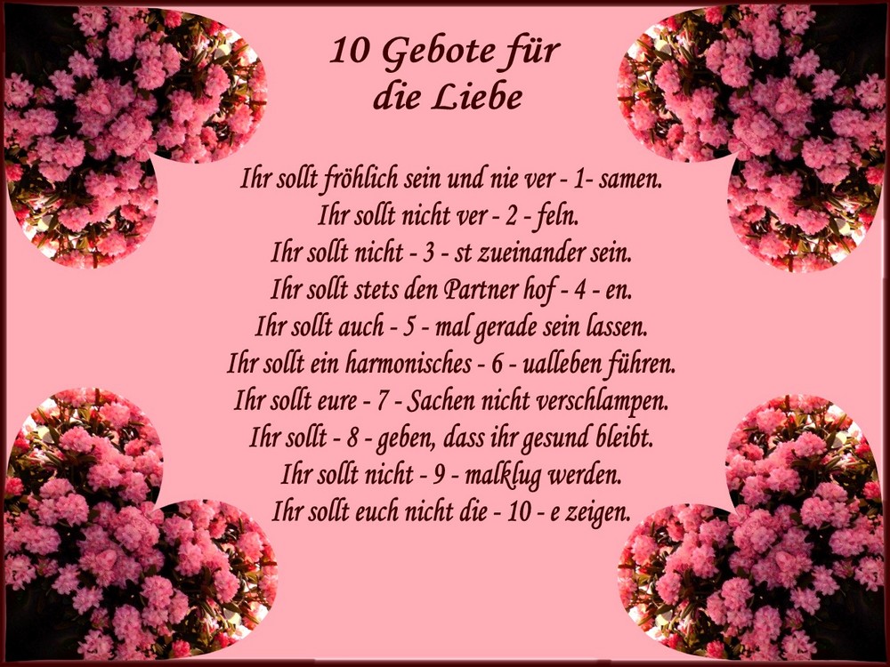 10 Gebote der Liebe