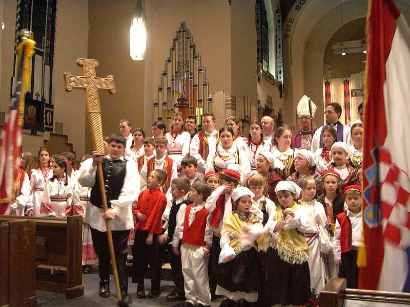 10 Year Celebrating Mess of the Croatian Catholic School in Astoria NY with the Bishop