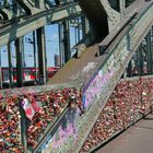 100 000 Liebesschlösser in Köln , Hohenzollernbrücke Juli 2016