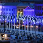 100 flags for honor our centenary independence in front the president house