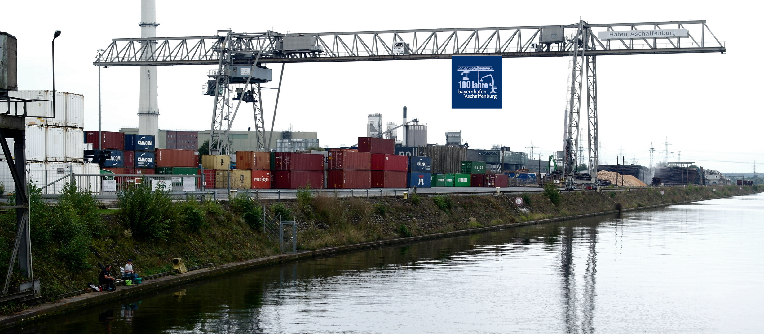 100 Jahre Bayernhafen Aschaffenburg: Fischer am Hafen