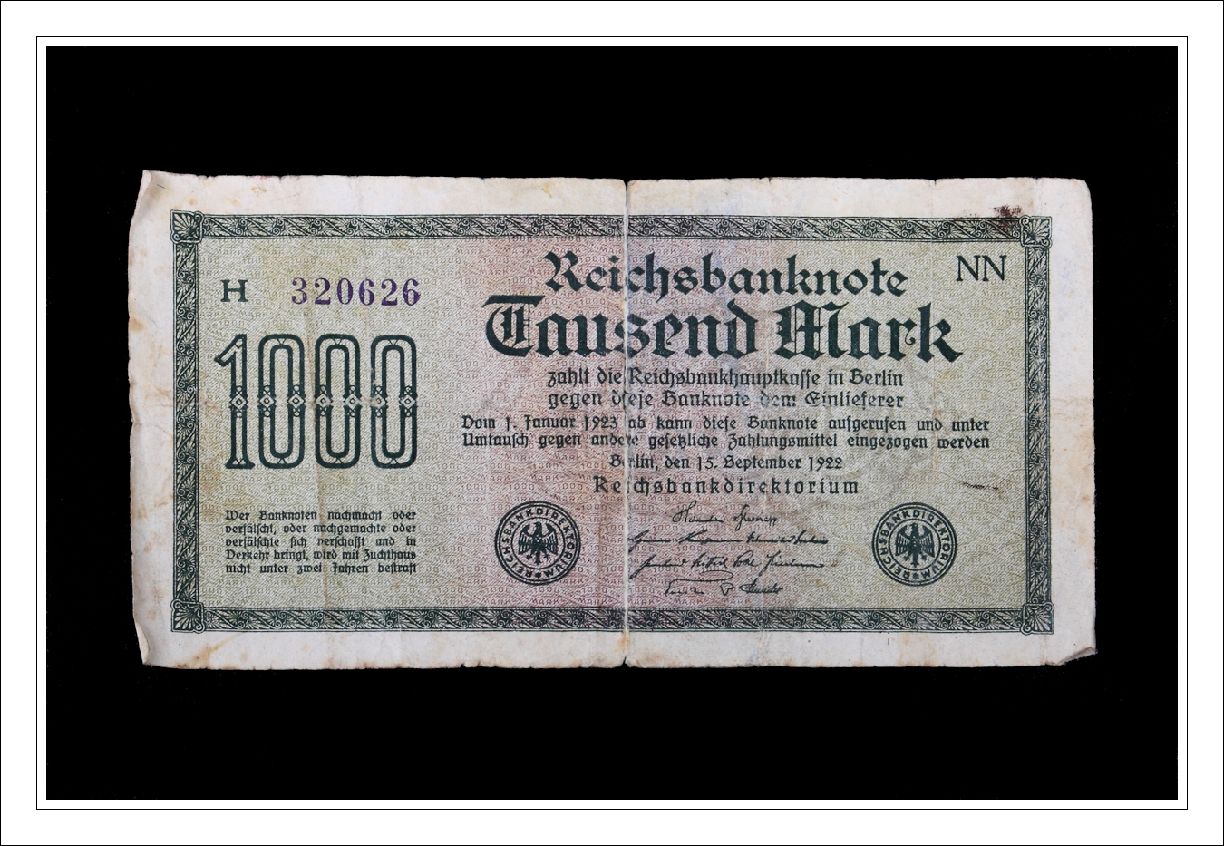 1000 Reichsmark von 1922