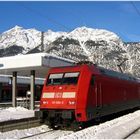 101 050 mit Lr 78289 in Garmisch-Partenkirchen....