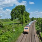 101 088 mit Werbung "Dampfbahnroute Sachsen"