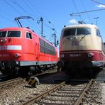 103 233 und 103 245 im Bw München Hbf