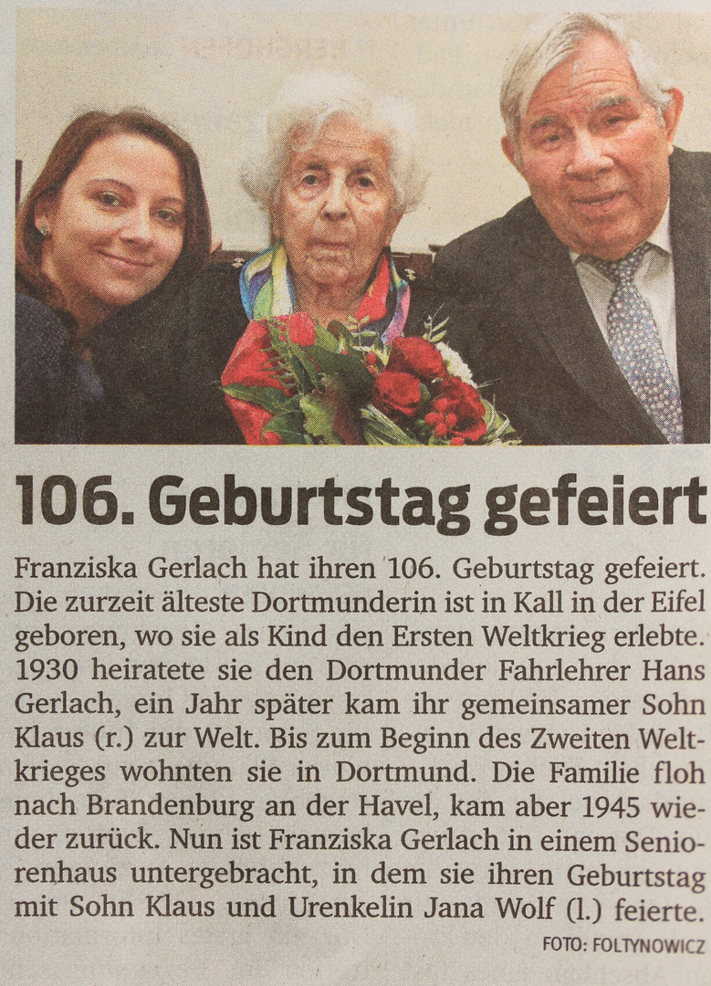 106. Geburtstag