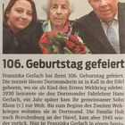 106. Geburtstag