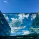 Clouds reflecting in the building