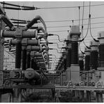 110 kV Schaltanlage in Duisburg Beeck 1980 - AEG Druckluft Freistrahlschalter