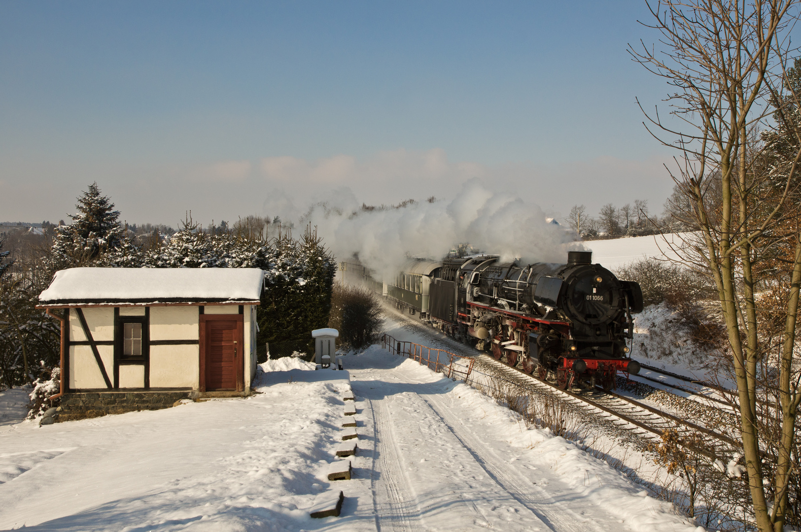 11.02.12 UlmerEisenbahnFreunde UEF 01 1066 nach Herlasgrün bei Jößnitz im Vogtland