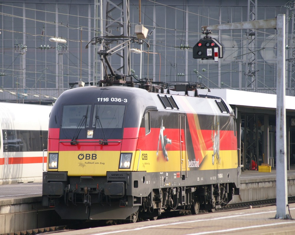 1116036 bei der Zugvorbereitung in München Hbf