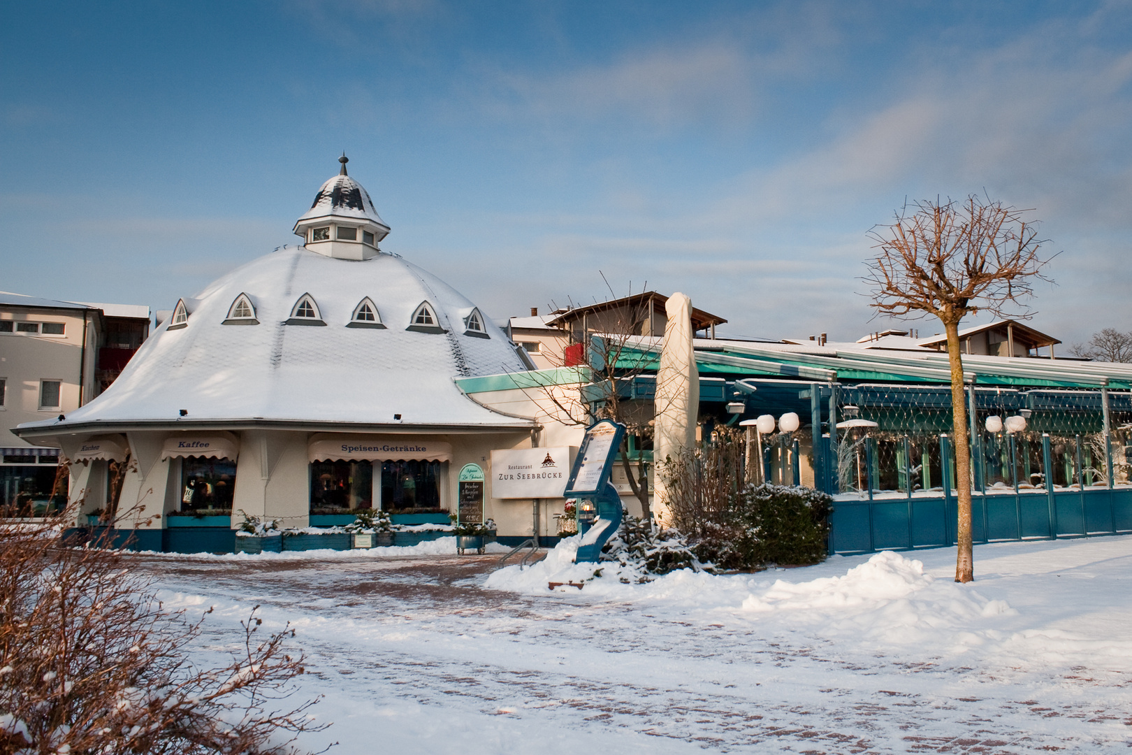 12-19 Restaurant "Zur Seebrücke" im Schnee