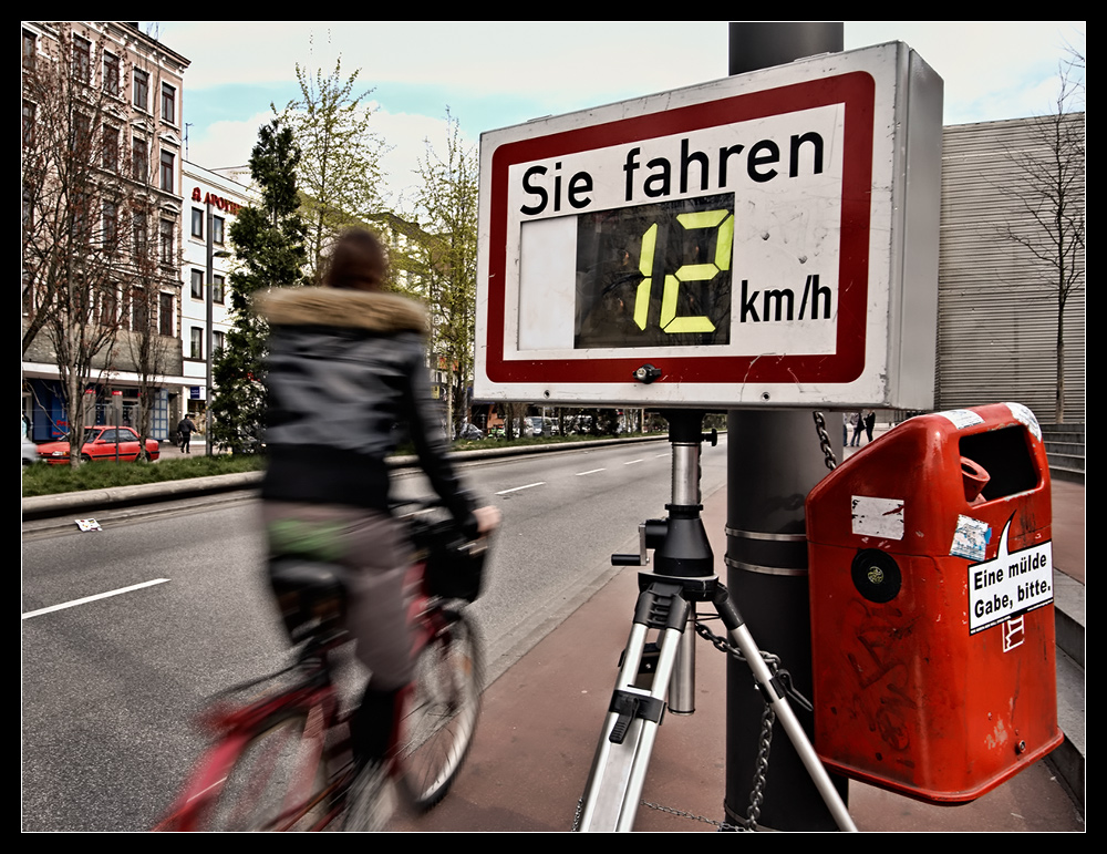 12 km/h und weg...